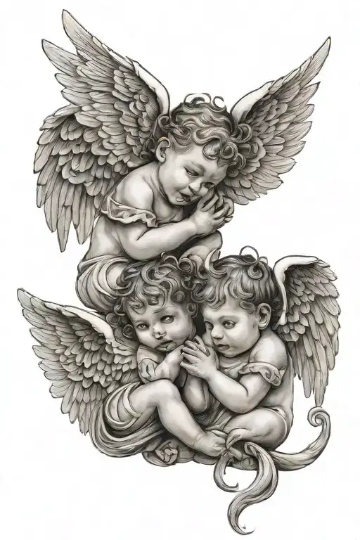 Baby Angel And Devil Wings