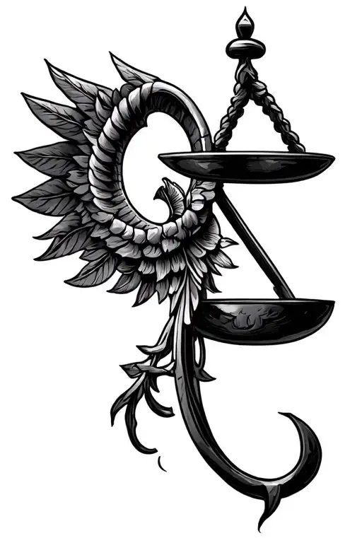 Libra Symbol Intertwined