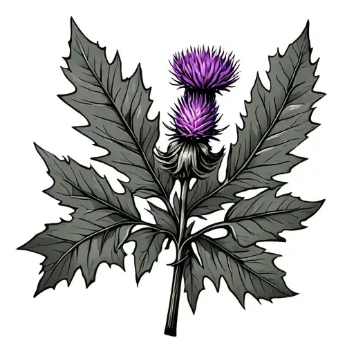 Scottish Flag Ivy Thistle