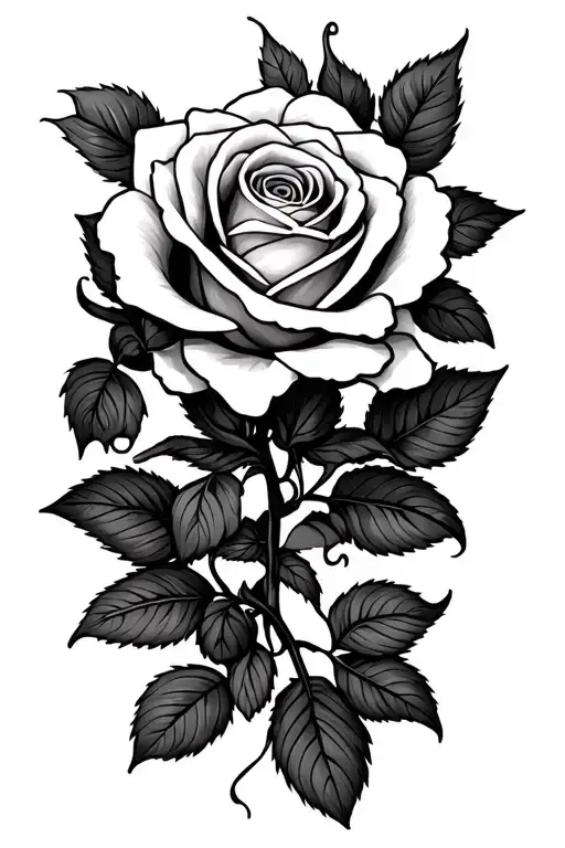 Vine Wrapping To Rose