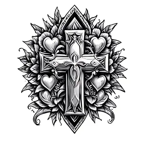 Arm Tatto Sleve Of A Chrome Hearts Cross And More Christian Religious Things