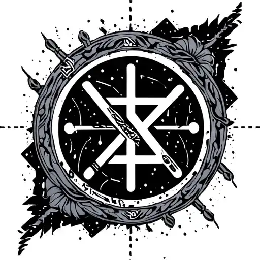 Navy Cryptography Symbols In The Background