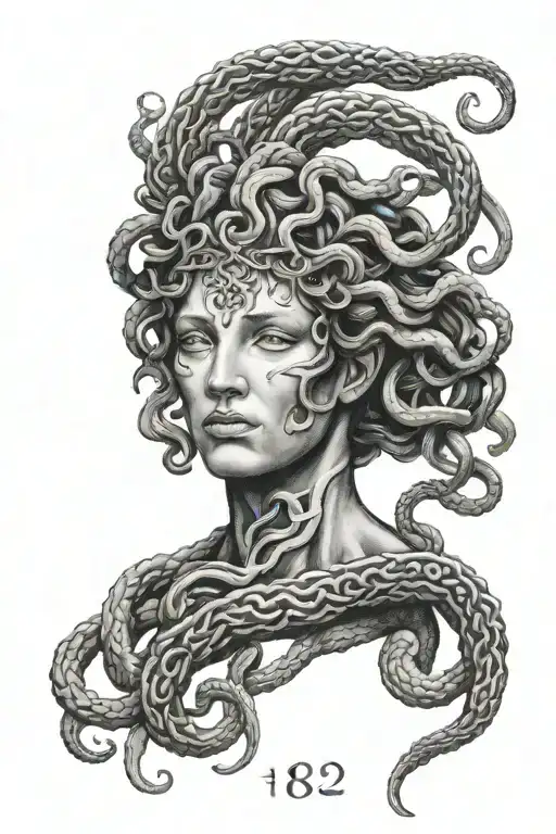 Medusa With Date August 19 2021 In Roman Numerals