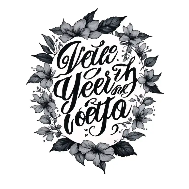 Thin Cursive Writing Quote