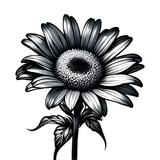 Daisy Flower Blooming With Intricate Patterns