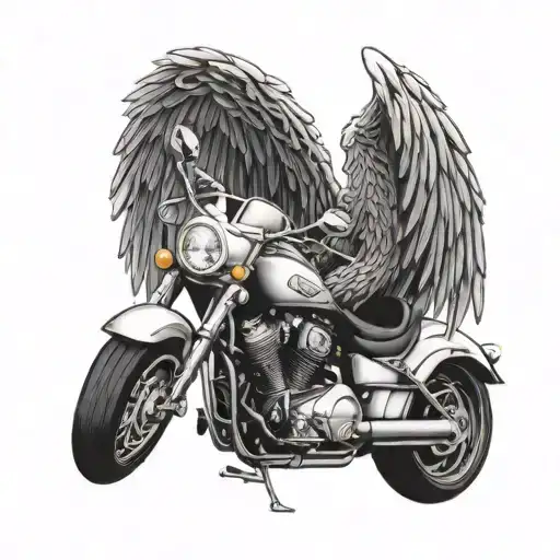 Motorcycle Chain Angel Wing