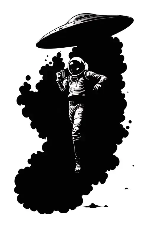 Man Getting Abducted By A Ufo Beaming