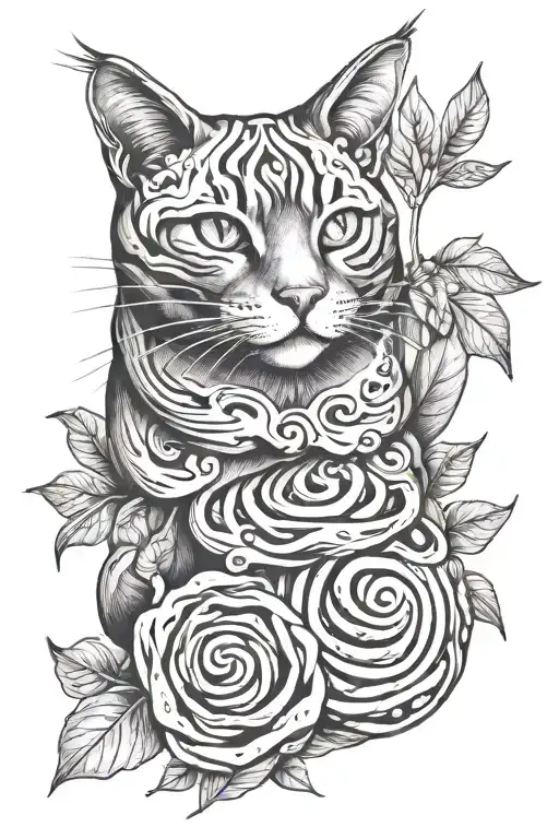 Cinnamon Roll And Cat