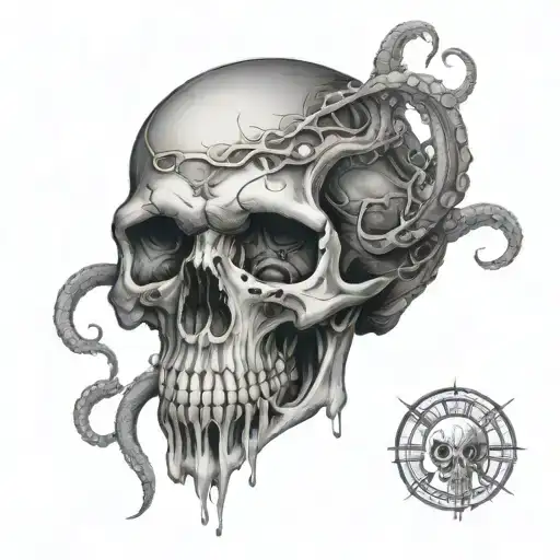 Skull Made Out Of Octopus Skin With Infected Veins