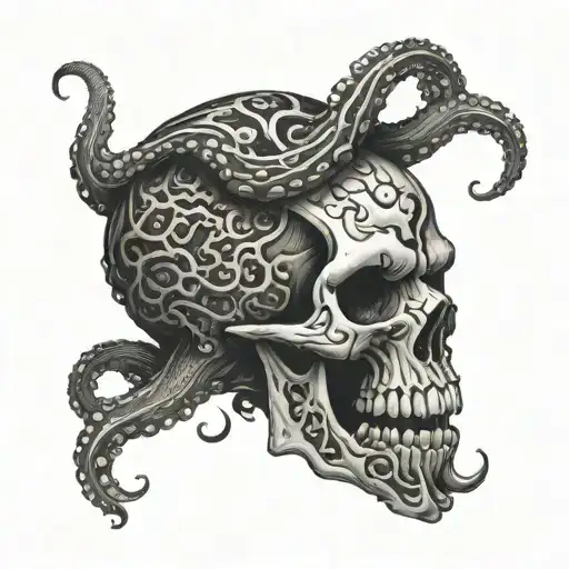 Evil Skull Made Out Of Octopus Skin With Infected Veins