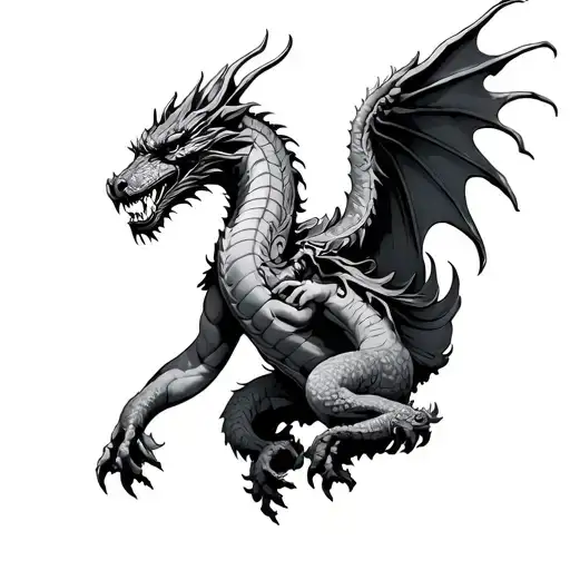 Jesus Piece With Dragons