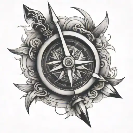Compass Knife Tatoo