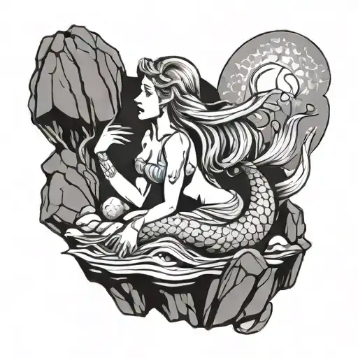 Mermaid On Rock