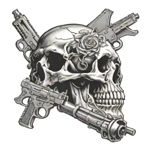 Skull And Guns Money Drugs
