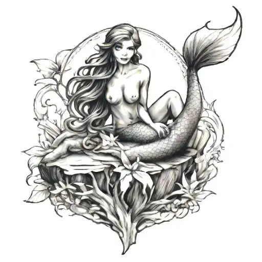 Mermaid On Rock