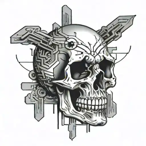 Glitched Skull Numbers