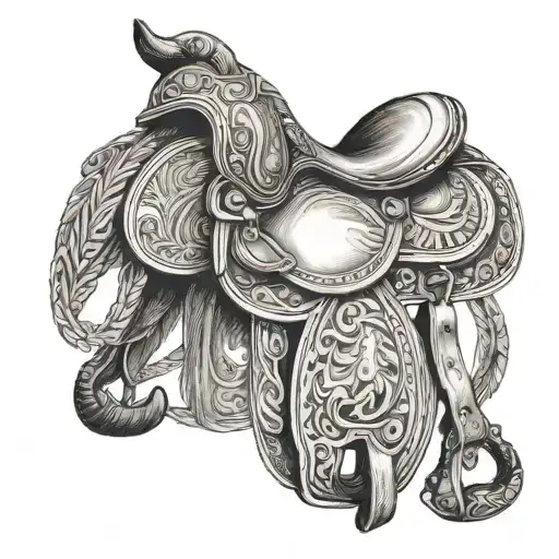 Horse Saddle Shot By Indians