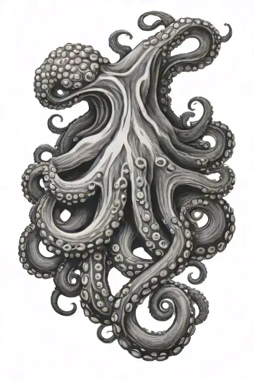 Octopus Wrapping Its Tentacles