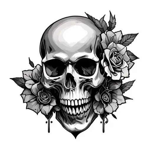 Matching Gothic Skull Tattoo Design Inspired