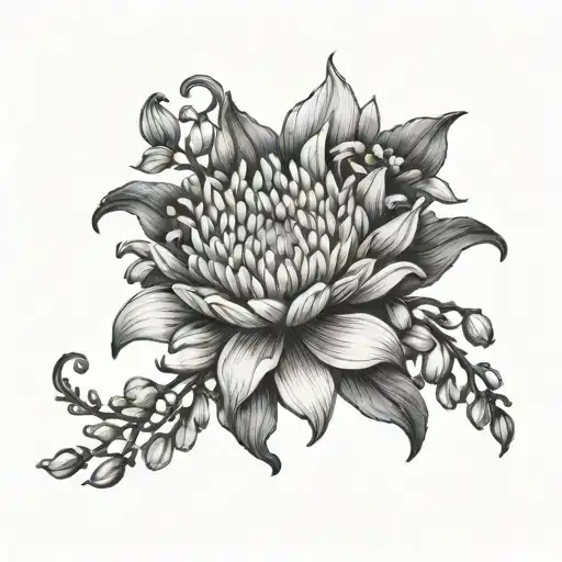 Chrysanthemum And Lily Of The Valley