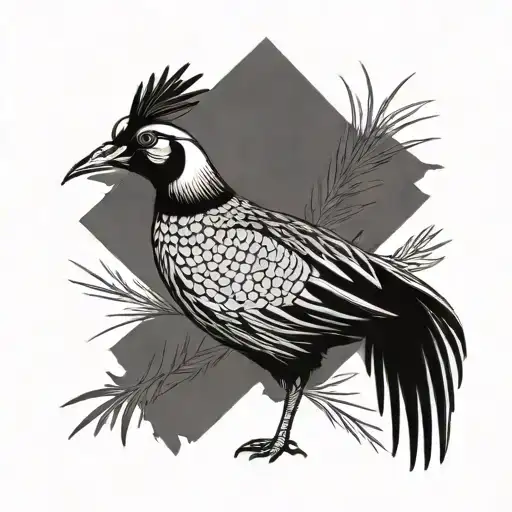 Pheasant Minimal Line Art
