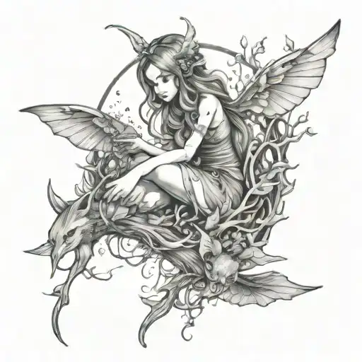 A Reader Lost In A Magical Forest With Fairies And Mystical Creatures