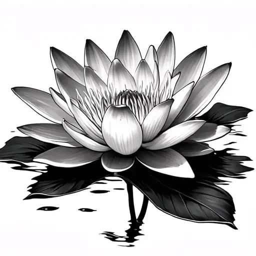 Water Lily And Marigold