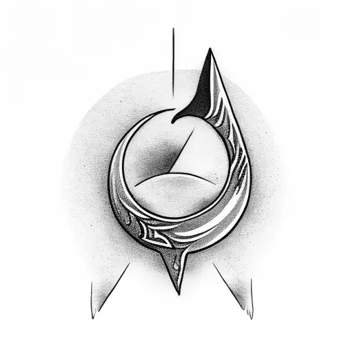 Half Moon With Dagger