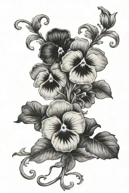 Pansies On A Vine Wrapped