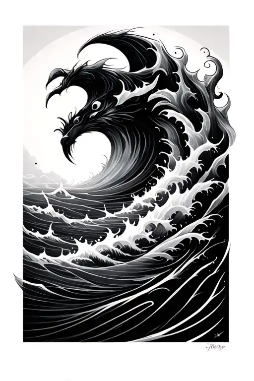 Banboo And Water Waves