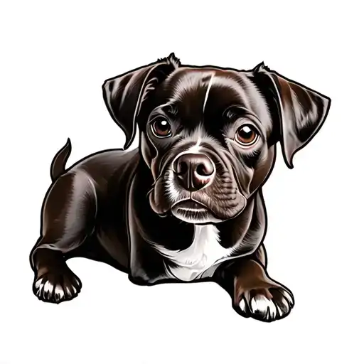 Mocha Dog Tatto Design