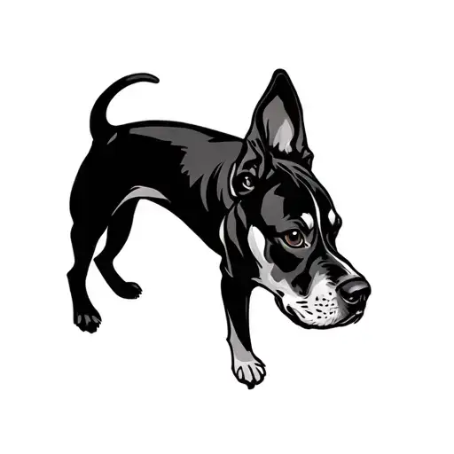 Mocha Name Dog Tatto Design