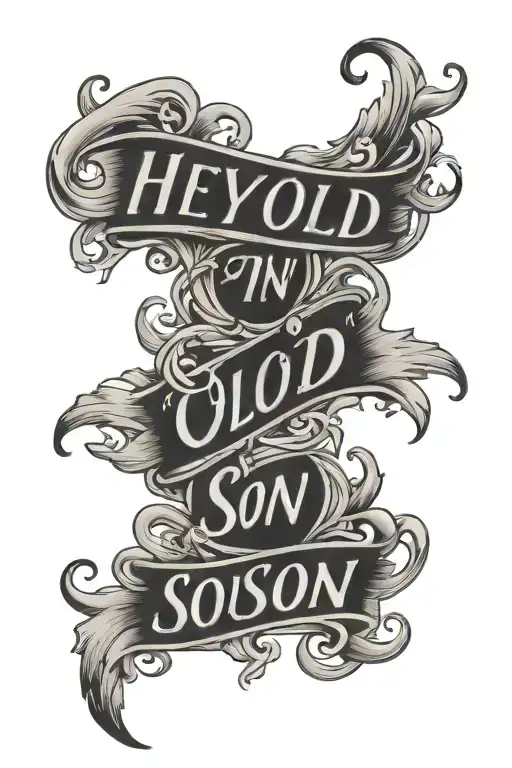 Hey Old Son In Cursive Writing