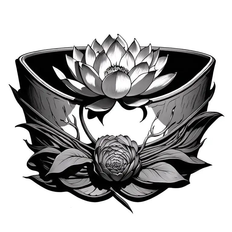 Neo Traditional Lower Back Lotus Belt Wrapped