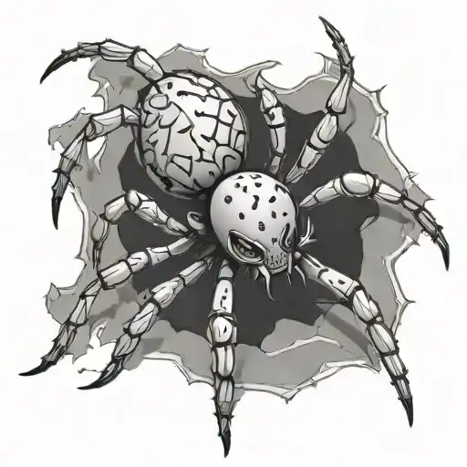 Hairless Spider Crawling