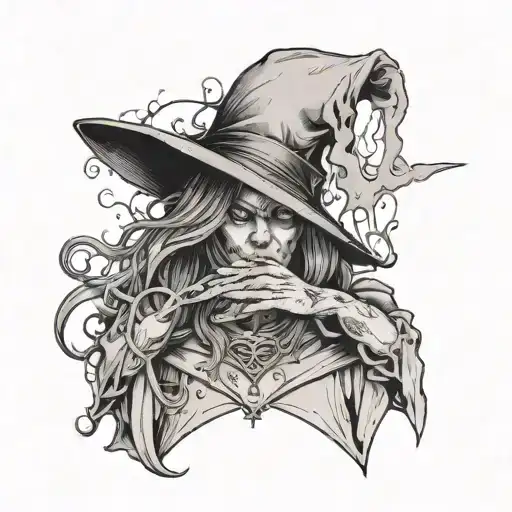 Witch Burned In The Inquisition With A Feminist Spit In Her Hand And A Surrealist Scenario