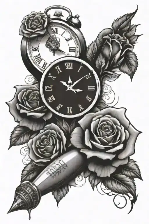 Roses Football Clock Hands Pointing