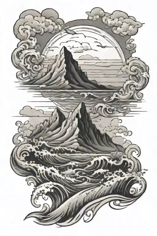 Ocean And Mountain