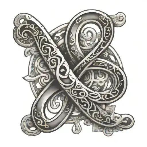 Infinity Symbol With A And S Letter