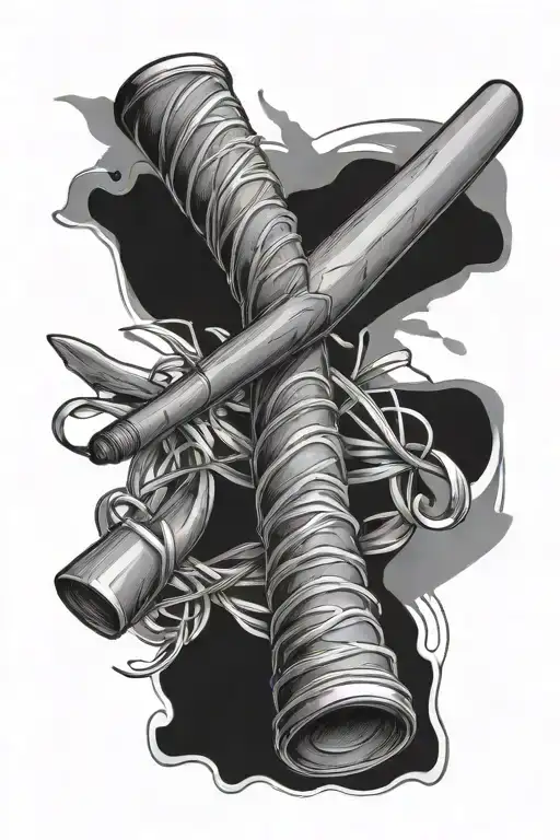 Baseball Bat Intertwined