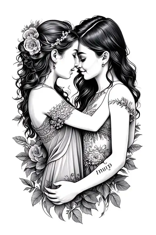 Husband And Daughter Names Intertwined