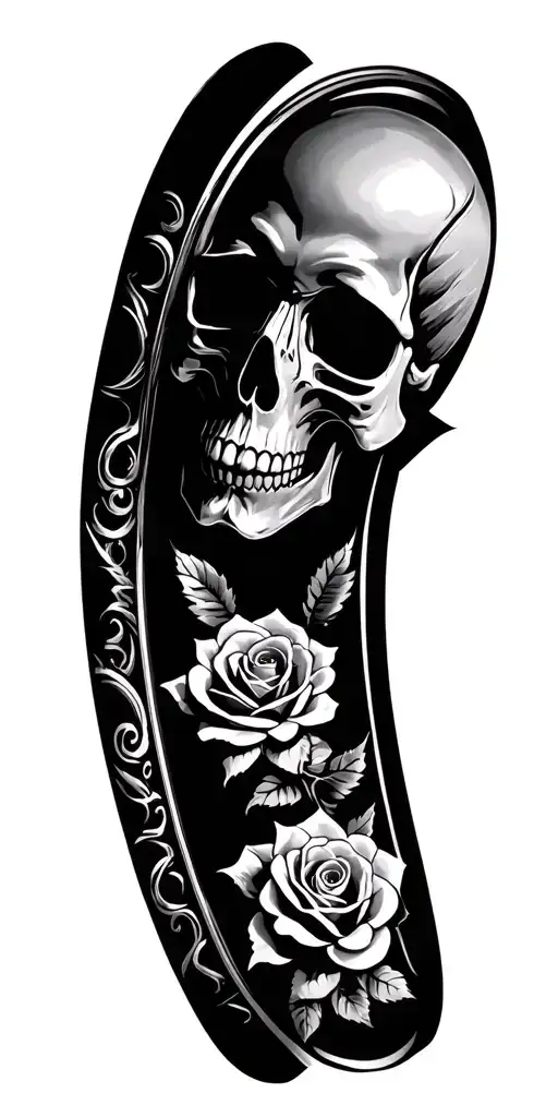 Skulls Rose Lowrider Car