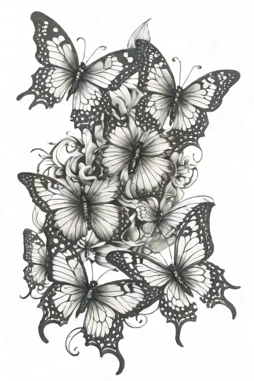 Goth Butterflys Flying
