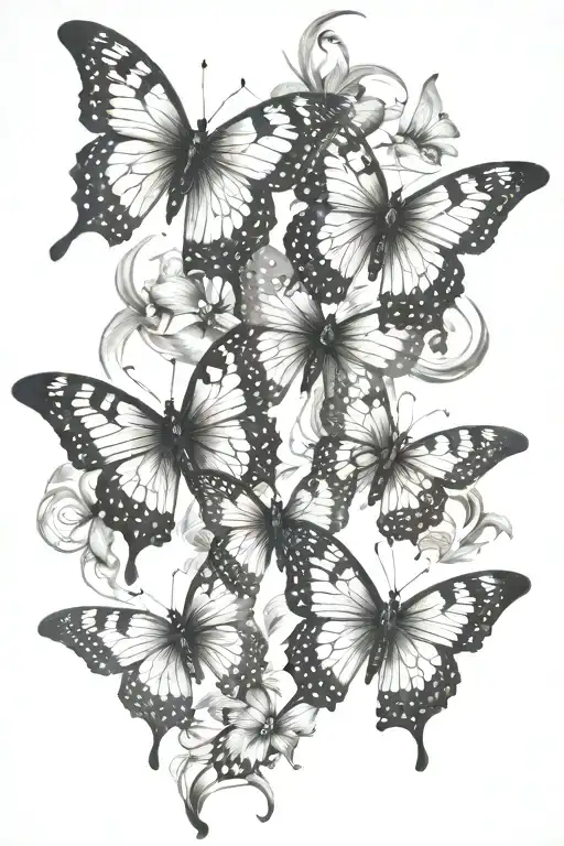 Goth Butterflys Flying