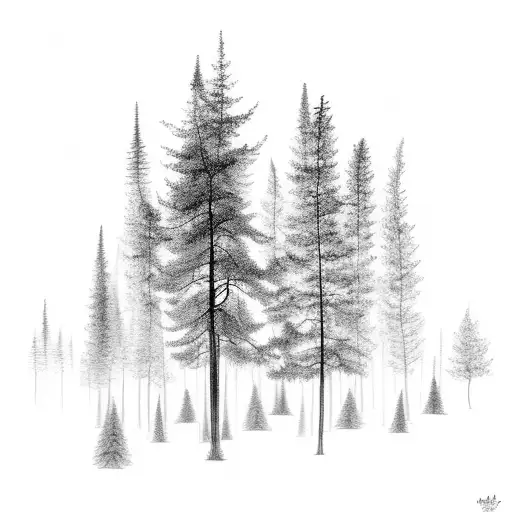 A Forest Landscape With A Hidden Phrase In The Trees