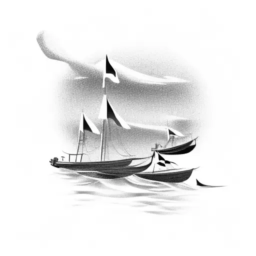 A Traditional Thai Longtail Boat Sailing On Crystal Clear Waters