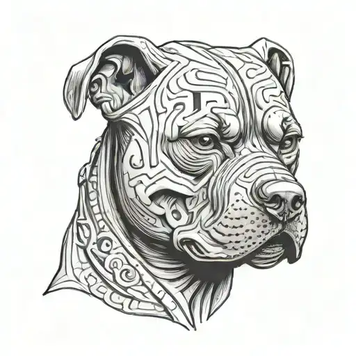 Pitbull In Jason Mask