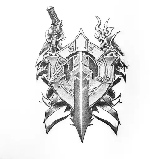 A Soldier Emblem With Sephiroth's Masamune Sword Piercing Through It