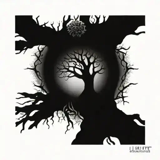 Tree With The Roots Spelling Ubuntu And A Sun Peaking Throught The Branches