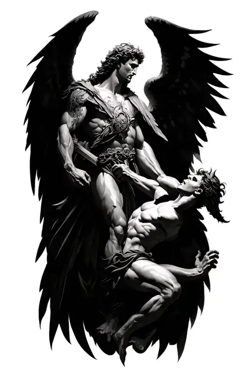 Archangel Michael Defeating Lucifer